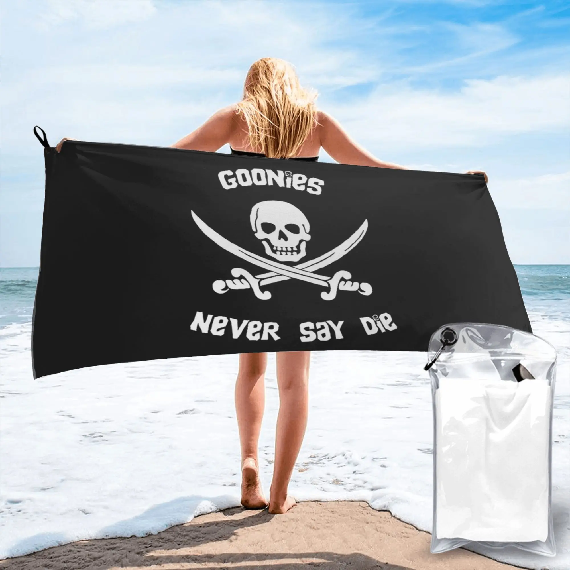 Goonies Never Say Die Beach Towel Soft Microfiber Quick Dry Absorbent Quick Towels For Yoga