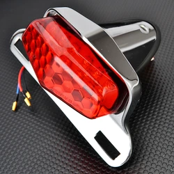 CE AND DOT Approved Retro Dirt Pit Bike Motorcycle Tail Brake Stop Light with Bracket Modified for Harley Bobber Choppers Custom