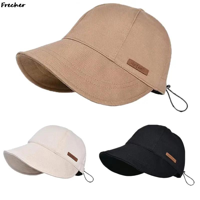 Ladies Tennis Golf Caps Summer Bucket Hat Adjustable Belts Sun Hat UV Protection Drawstring Chapeau Women Beach Visors Cap