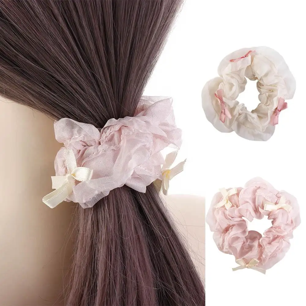 For Girls Hair Accessories Y2K Headwear Korean Style Hair Rope Balletcore Ponytail Holder Women Hair Ring Bow Hair Scrunchies