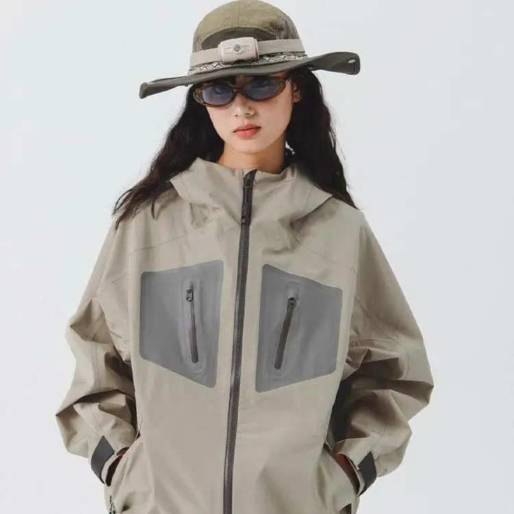Outdoor-Windjacken, Hardshell, für Damen und Herren, zum Angeln, für Mode, Radfahren, Sport, Skifahren, Reisen, Freizeit, winddichte Jacken – Detail 4