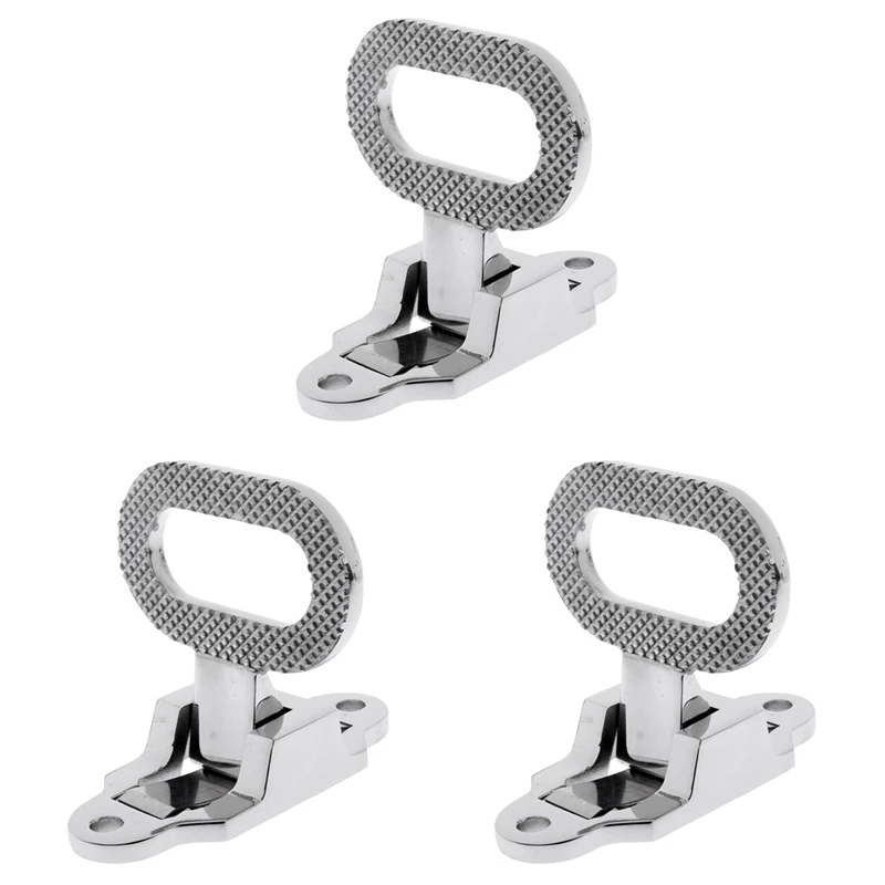 3Pcs 108X81mm Diamond Non-Slip 316 Stainless Steel Folding Mast Step Marine Boat Yacht Car RV Transom Step Fold Out Step