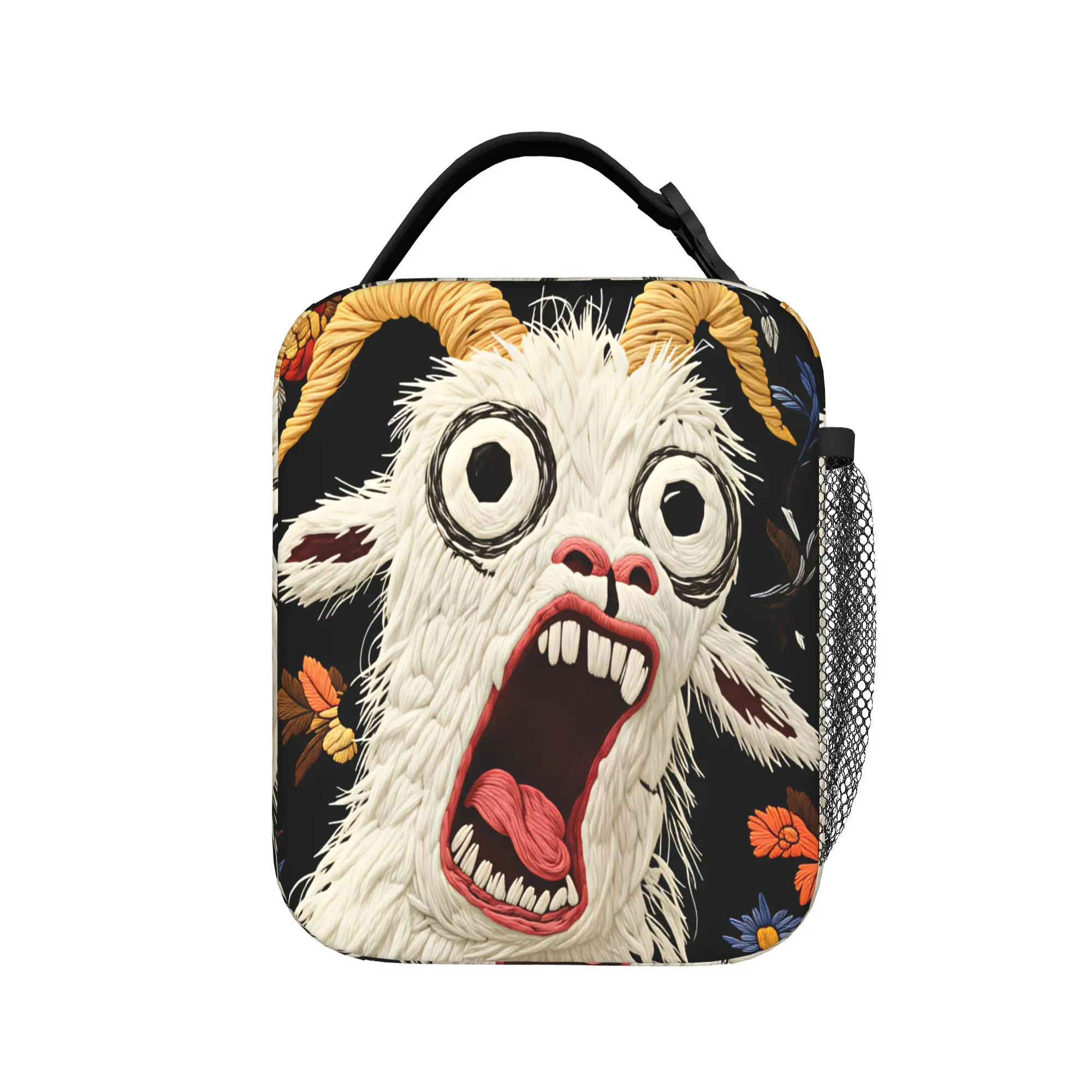Screaming Goat  Lunch Bag  Office Lunch Box For Child Casual Custom Tote Food Bags Waterproof Portable Zipper Cooler Bag