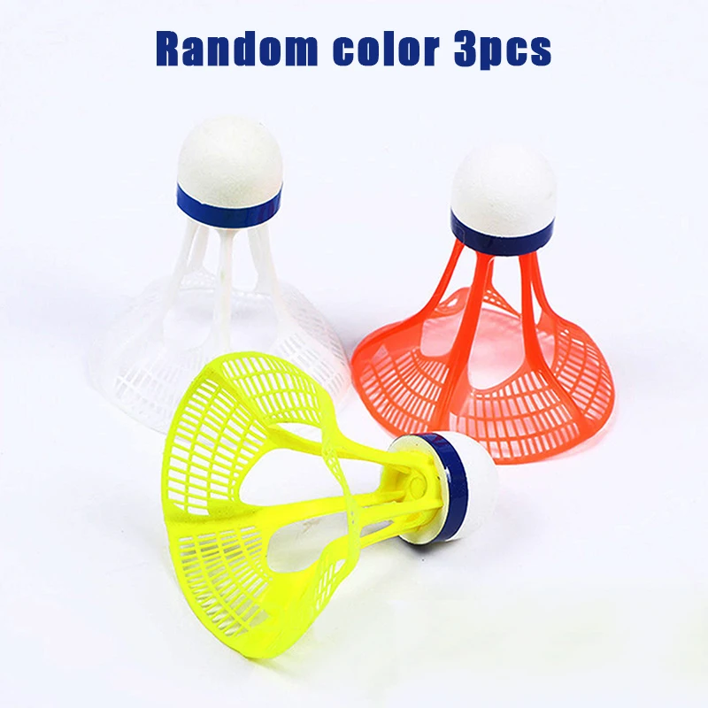 Random 3Pcs Windproof Badminton Wind Resistance Shuttlecock Ball Training Accessoires Sport Supplies Multicolor Nylon Badminton