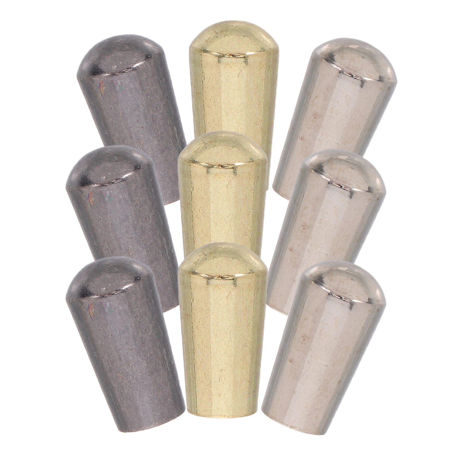 

9 Pcs Electric Guitar Switch Cap Knob Toggle Tips Selector Pickup Caps Metal Accessories