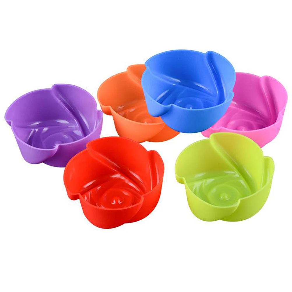 

8pcs Muffin Cups Mini Baking Mold Silicone Liners Cupcake Mold Cake Cup Heat Resistant Oven Safe Dishwasher
