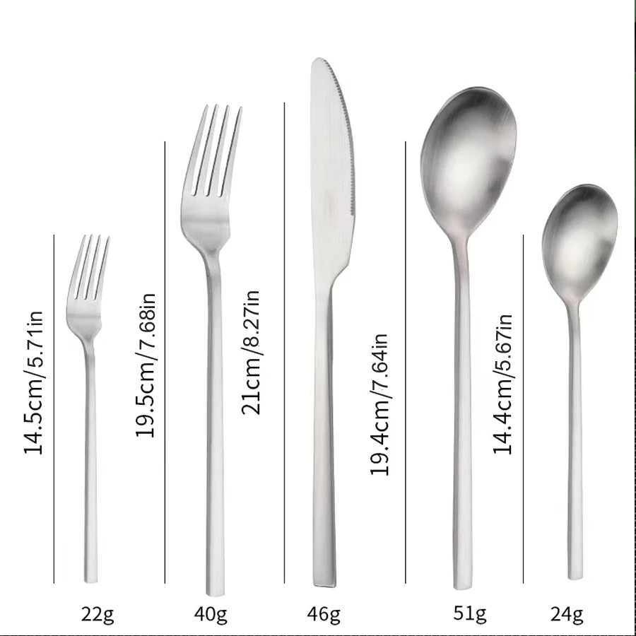 30pcs Matte Gold Cutlery Tableware Set Top Quality Stainless Steel Steak Kinfe Forks Spoons Golden Dinnerware sets