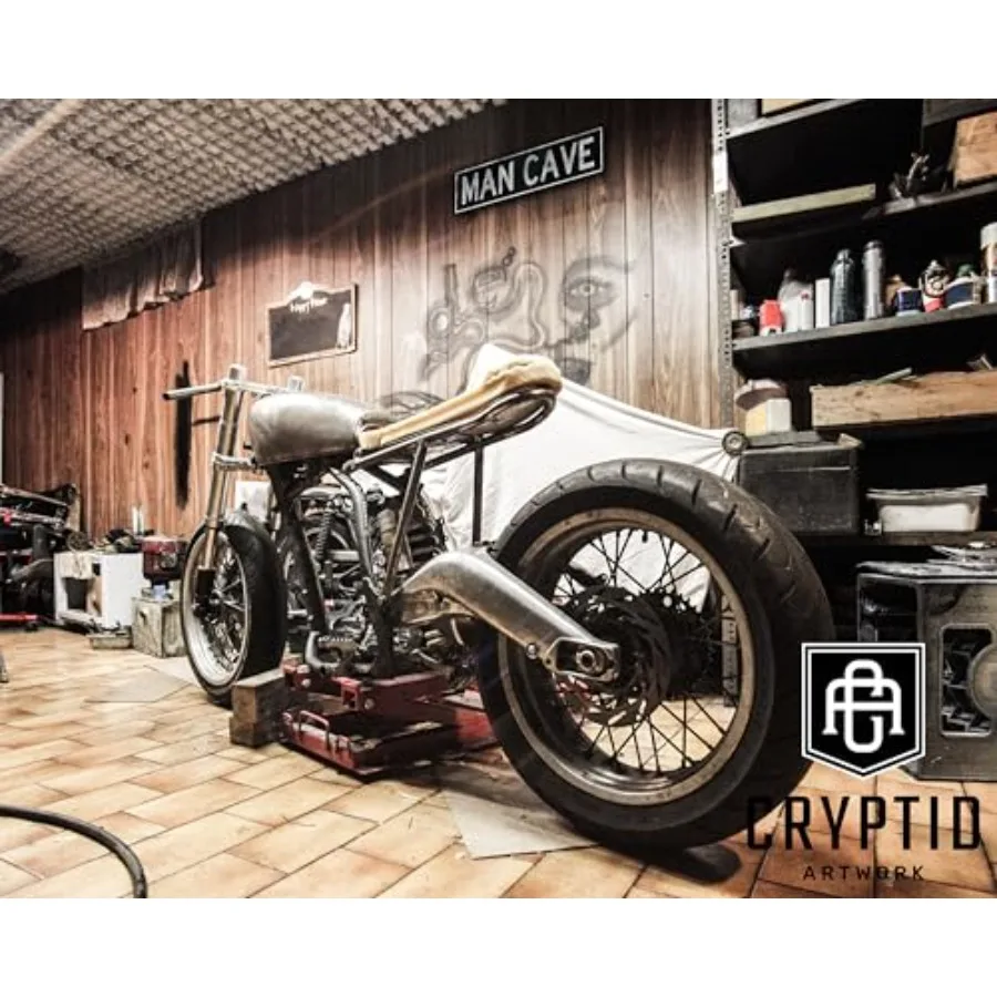 رجل الكهف الشارع تسجيل 18x4 Ih تنقش الألومنيوم خمر الرجعية جدار الفن للمرآب شريط المنزل غرفة الألعاب أو مكتب ديكور رجل الكهف Gi