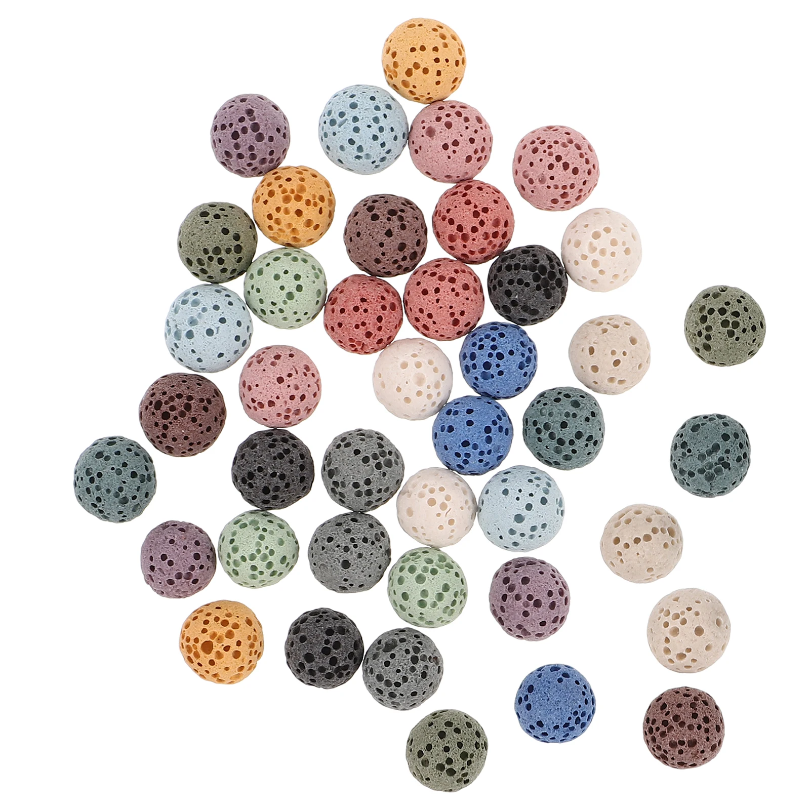 

39Pcs Unscented Aroma Beads Made from Volcanic Rock Round No Hole Design for Car Air Freshener Home Office Diffuser Jewelry