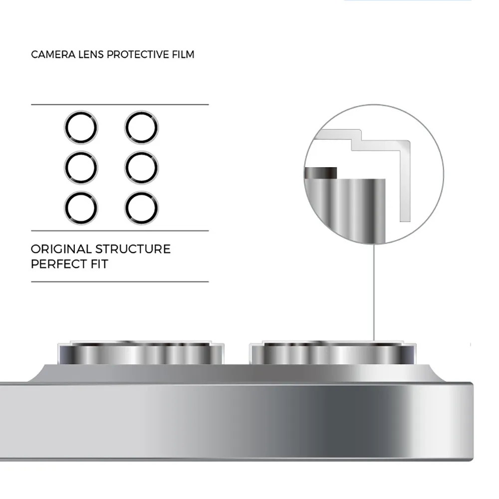 Anel da câmera traseira de liga de alumínio 3D Protetor de lente traseiro, Bumper Cover Case, Redmi Note 12 Turbo 5G, Redmi Note 12 Pro Plus, 12 Pro