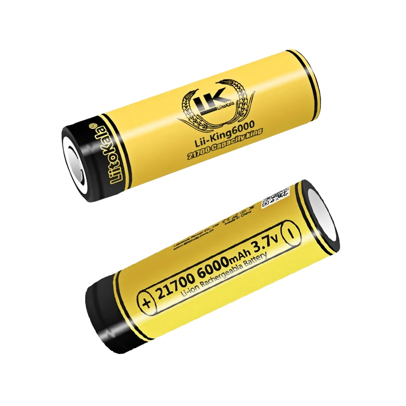 1-20pcs LiitoKala KING6000 21700 6000mah Rechargeable Battery 3.7V 1C Discharge High Power Batteries for High-power Appliances