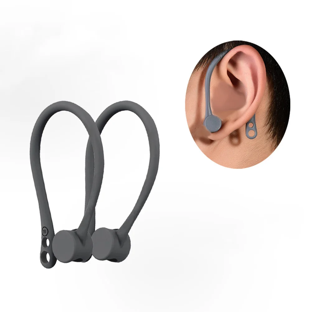

2Pairs Anti-Slip Ear Hooks for Earphones Silicone Comfortable Support Stay in Place While Running Jogging Cycling Earhook