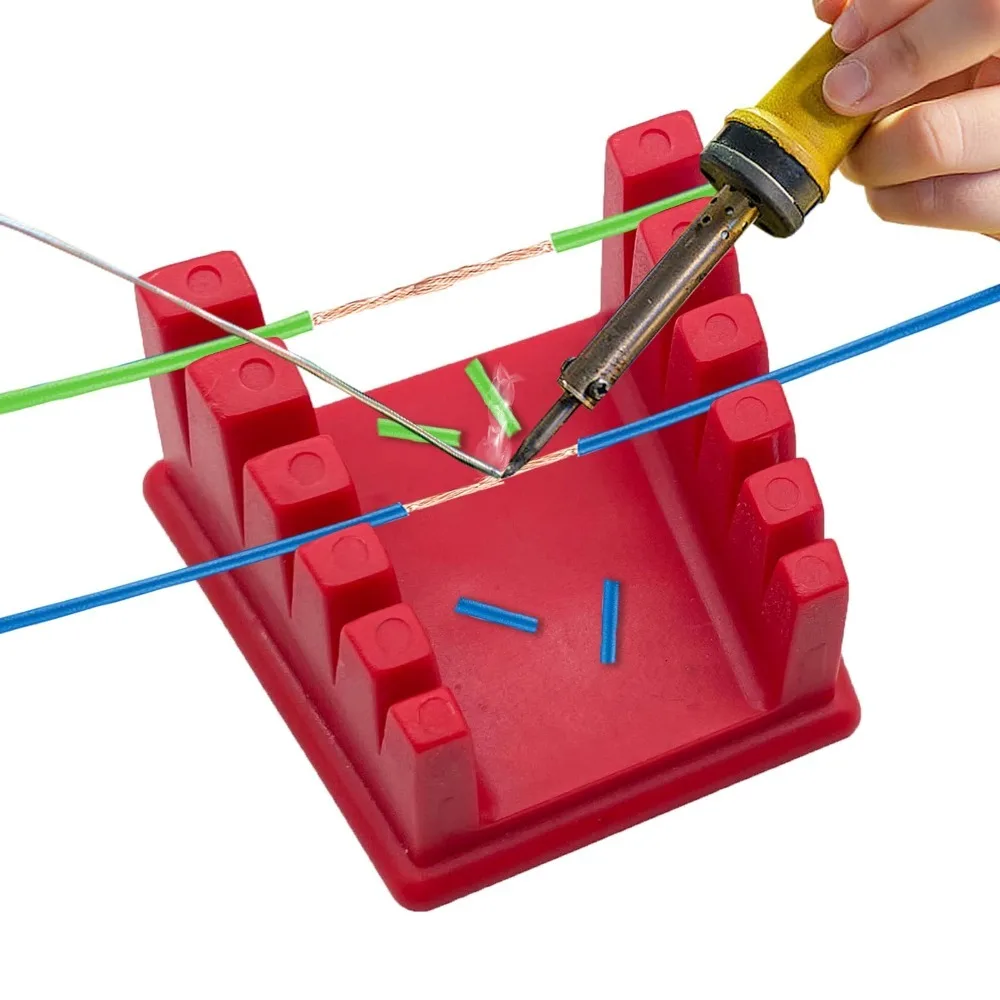 

Welding Soldering Holder 5PCS Station Cables Retaining Clip 5 Slots Third Hand Station with Magnetic for 30 To 12AWG Wire Cable