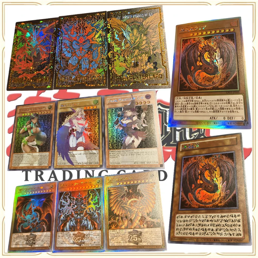 

Аниме Yu-Gi-Oh DIY ACG Slifer The Sky Dragon Obelisk The Tormentor игрушки Премиум Блестящая Коллекционная карта Рождественский подарок на день рождения