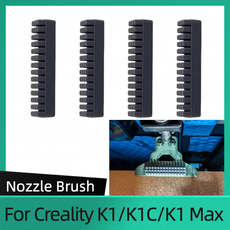 Nozzle Brush for Creality K1/K1C/K1 Max Wiper Silicone Brush Hotbed Mounted Scrubber Cleaning Tool for Creality K1 Printer Parts