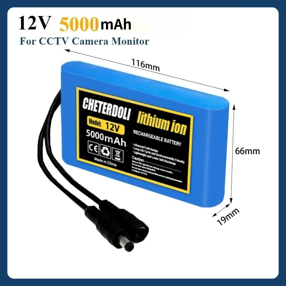 

high-quality 3S2P 12V 5000mah 18650 Lithium Ion Battery +charger, for Rechargeable CCTV,Camera Monitor Replacement Battery