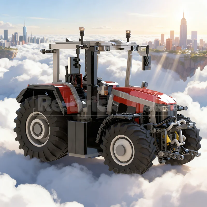 1325pcs MOC Massey Ferguson 8S Xtra Technical Vehicle Engineering Model Building Blocks Advanced Build Pack Fan Display Toy Gift
