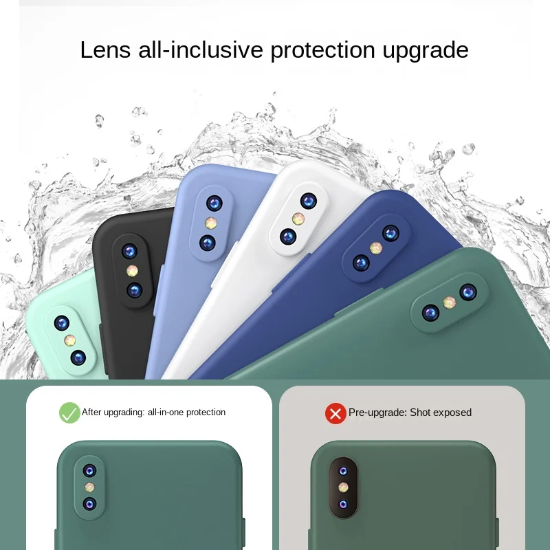 Applicable Apple x mobile phone case xr liquid silicone iphoneX all-inclusive soft case XsMax anti-drop xmax ultra-thin iphonexr