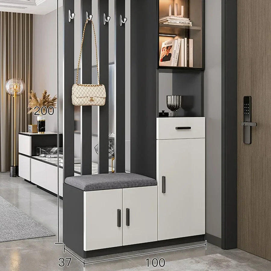 

Шкаф для одежды Шкаф для гостиной Современная домашняя входная мебель для небольших помещений Экономия полки для обуви Вертикальный зал