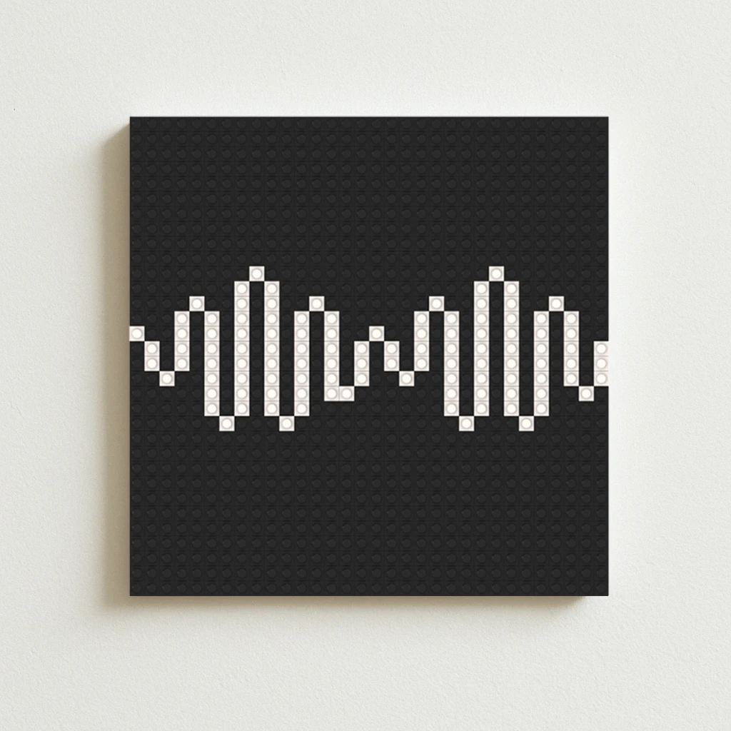 

Arctic Monkeys AM Album Cover Pixel Art Building Blocks Indie Rock Psychedelic Rock Music Fans Collection Wall Art Decor Gift