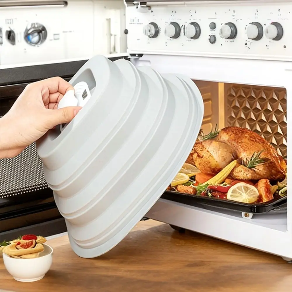 Silicone Magnetic Microwave Splatter Cover Folding Cold/Heat Resistance Microwave Splash Guard Splash-proof