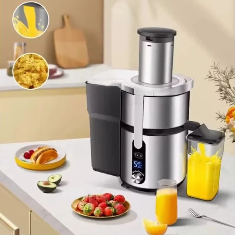 Electric Sugarcane Juicer for Home & Business, Large Mouth Pulp-Juice Separator, Extract Juice from Sugarcane, Ginger and Fruits