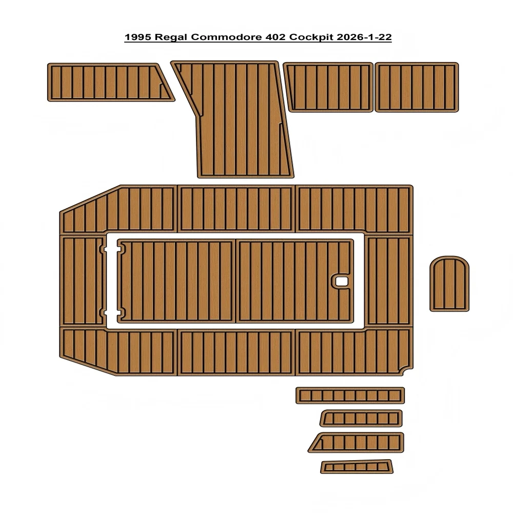 

Накладка на палубу лодки EVA Foam Faux Teak SeaDek самоклеящаяся для Re-gal Commodore 402 1995 года