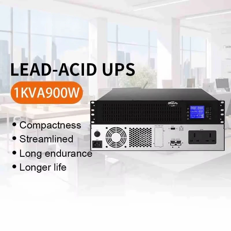 UPS en línea monofásico de montaje en rack 1KVA 2KVA 3KVA Fuente de alimentación ininterrumpida Doble conversión en línea Ups
