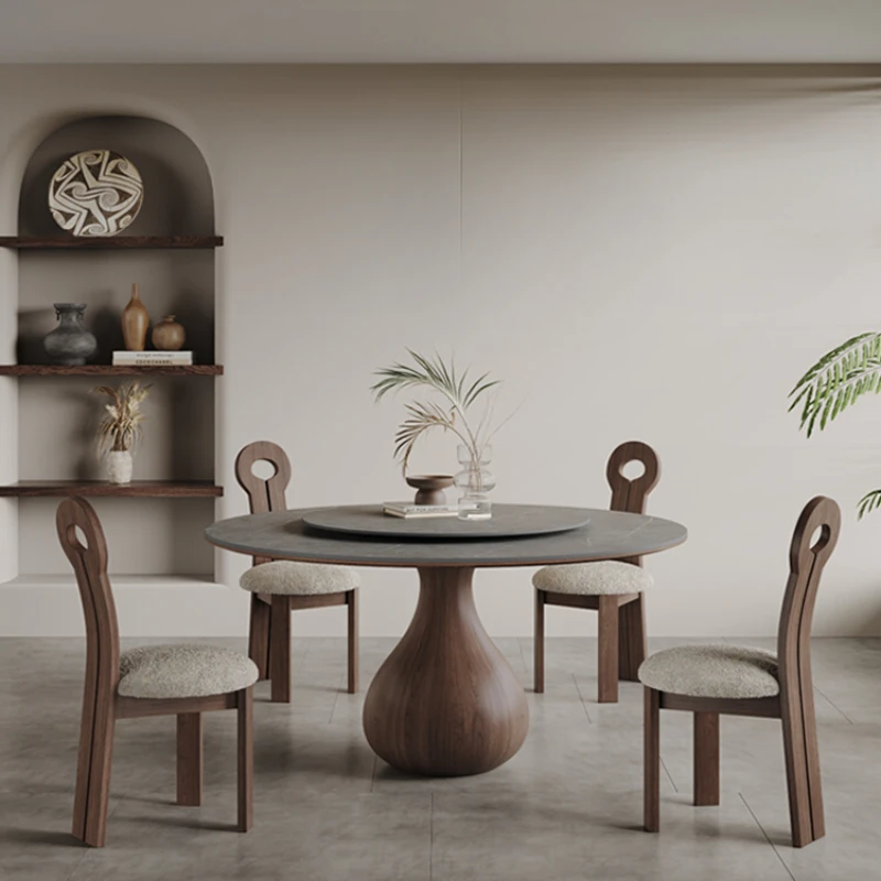 Italian Round Dining Table Modern Designer Wooden Center Dinner Table Home Kitchen Mesas De Comedor Living Room Furniture