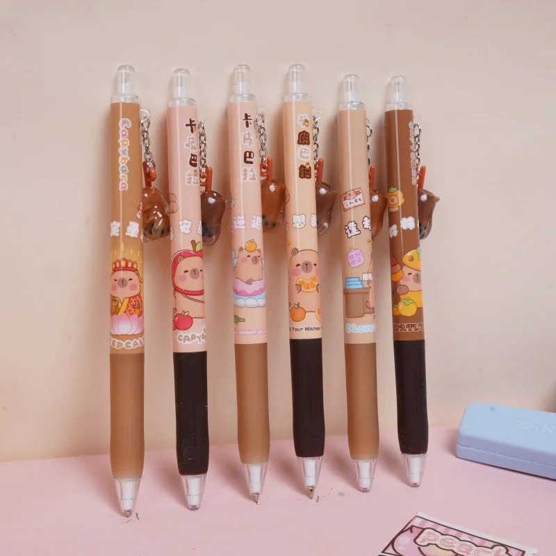 

36 pcs/lot Kawaii Capybara Pendant Mechanical Pencil Cute 0.5mm Drawing Writing Automatic Pen School Office Supplies