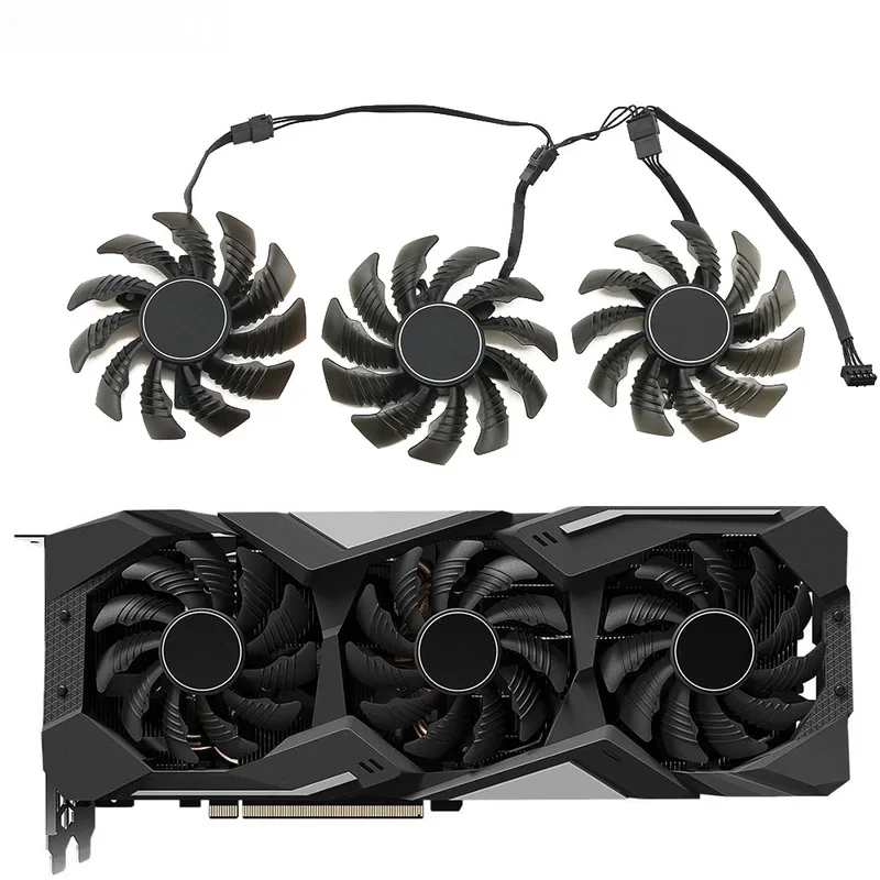 80MM 4Pin GPU Cooling Fan PLD08010S12HH For Gigabyte RX5500 5600 5700 XT Graphics Video Card