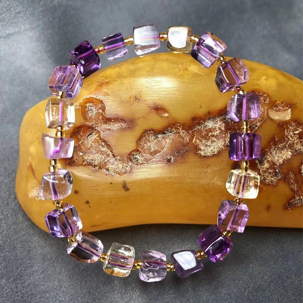 Enchanting Amethyst Citrine Bracelet: Elevate Your Style with Exquisite Purple and Golden Elegance – Perfect for Trendsetters! view 6