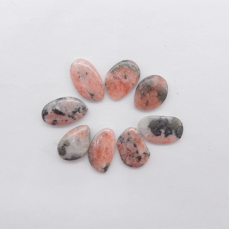 

8PCS Natural Rhodochrosite Cabochon 15x9x3mm 14x9x4mm 7.6g Jewelry Making Supplies for Women Ideal Gift for Her