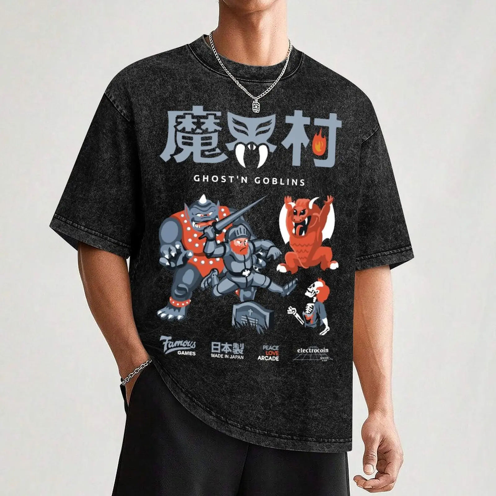 Ghost'n Goblins Retro Arcade Vintage T-Shirt Quick Dry Light Sports T-Shirt