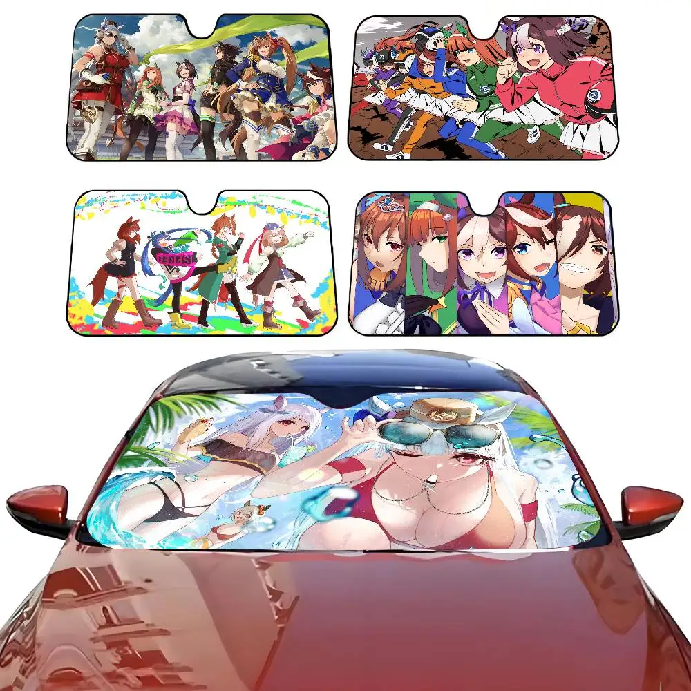 

ANIME Pretty Derby автомобильный солнцезащитный козырек от солнца на лобовое стекло автомобиля солнцезащитный козырек от ультрафиолета и внутренний охладитель