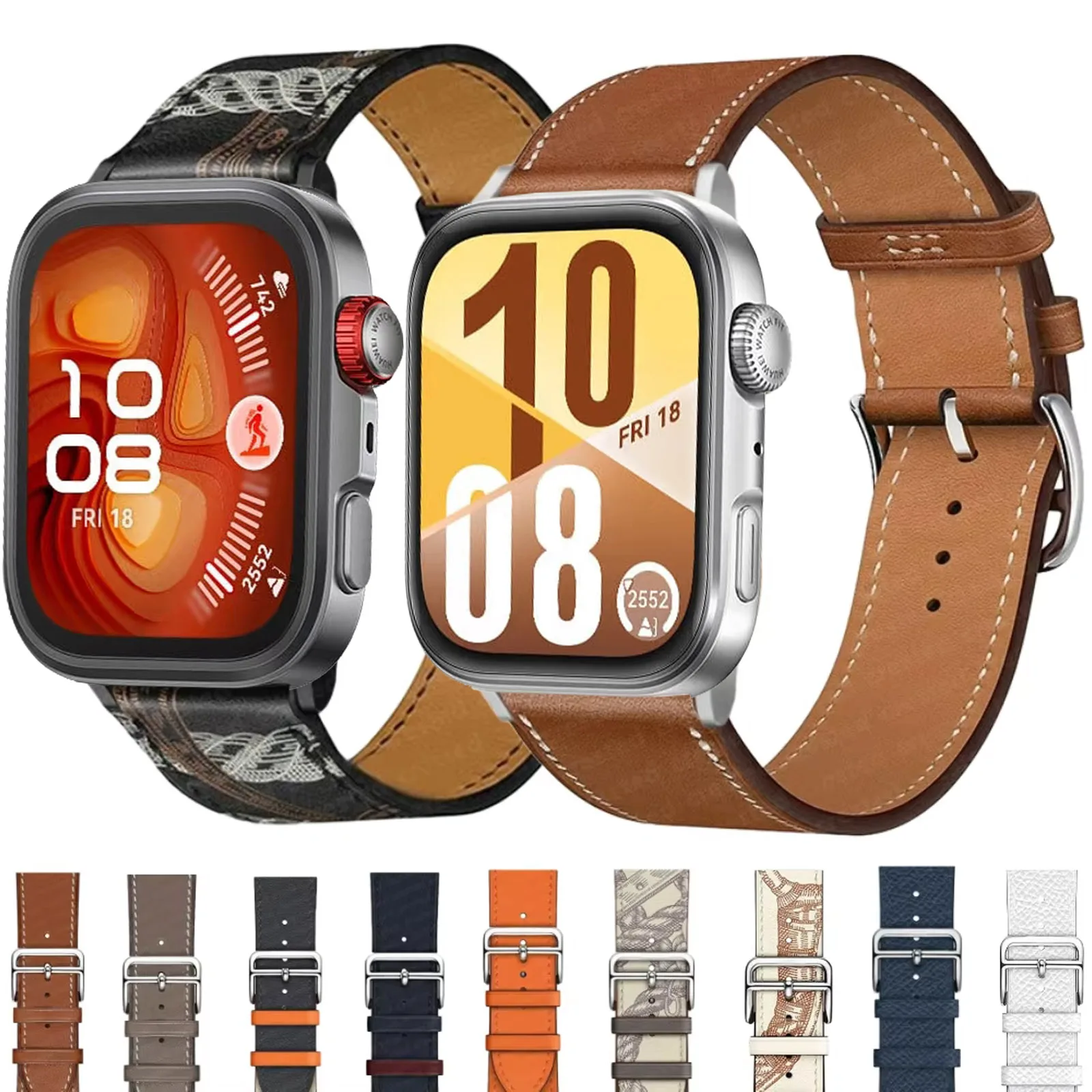 

Leather Strap for Huawei Watch Fit 3/4/4 Pro Fashion Replaceable Wristband Accessories for Huawei Watch Fit 4 Pro/Fit 4 Bracelet