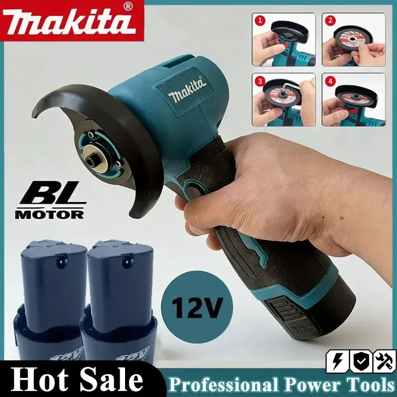 

Аккумуляторная мини-угловая шлифмашина Makita 12В с диском для резки и полировки, беспроводная, для алмазной резки