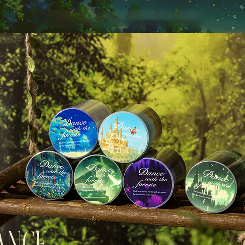 Mr. Paper 3rolls Washi Tape Forest Scenery Landscape Scene Stickers For Handbook Journal Collage Photo Album Frame Decoration