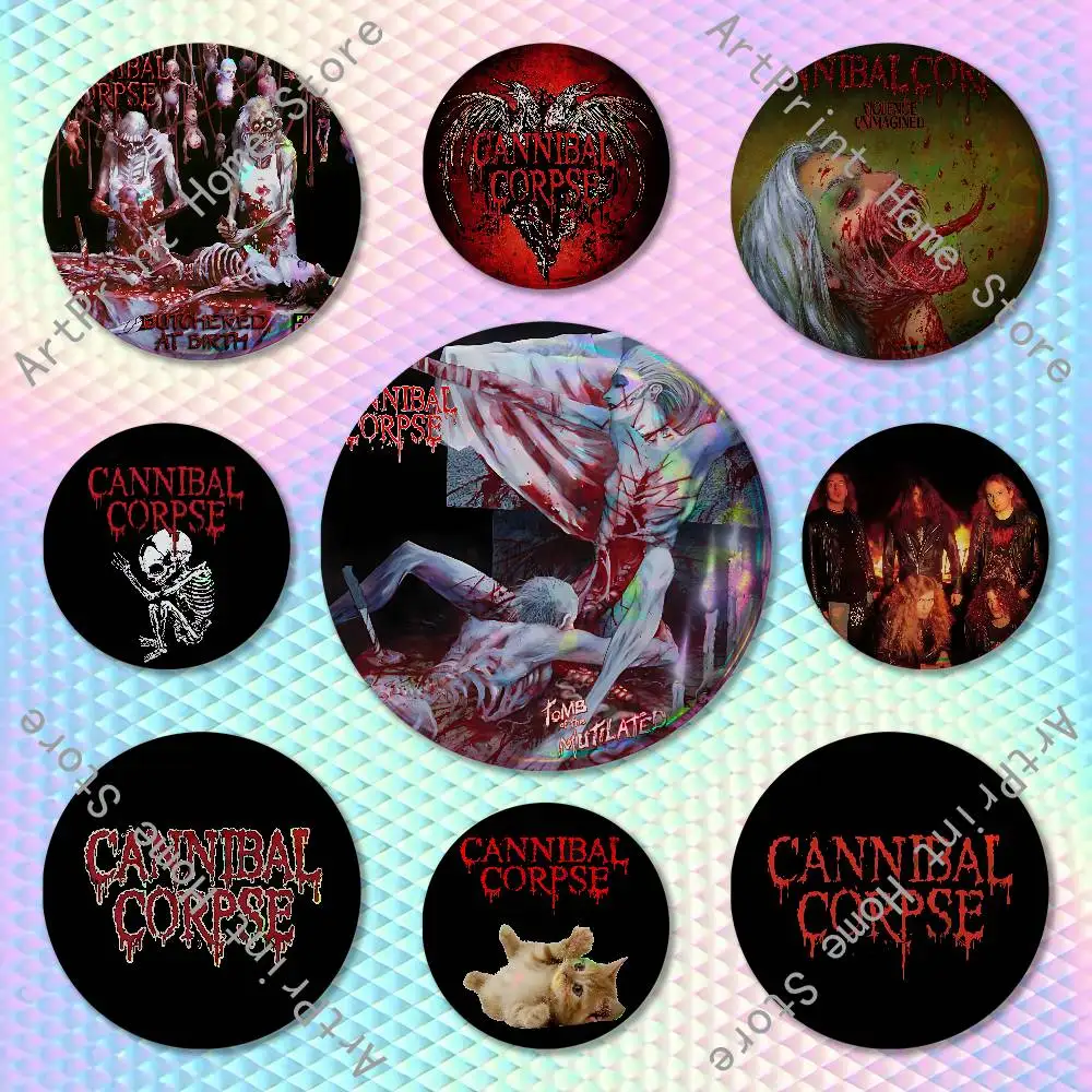 C-Cannibal C-Corpse 32mm 58mm 75mm 44mm 25mm Anime Badges Brooches DIY Pins Decorations Birthday Gifts