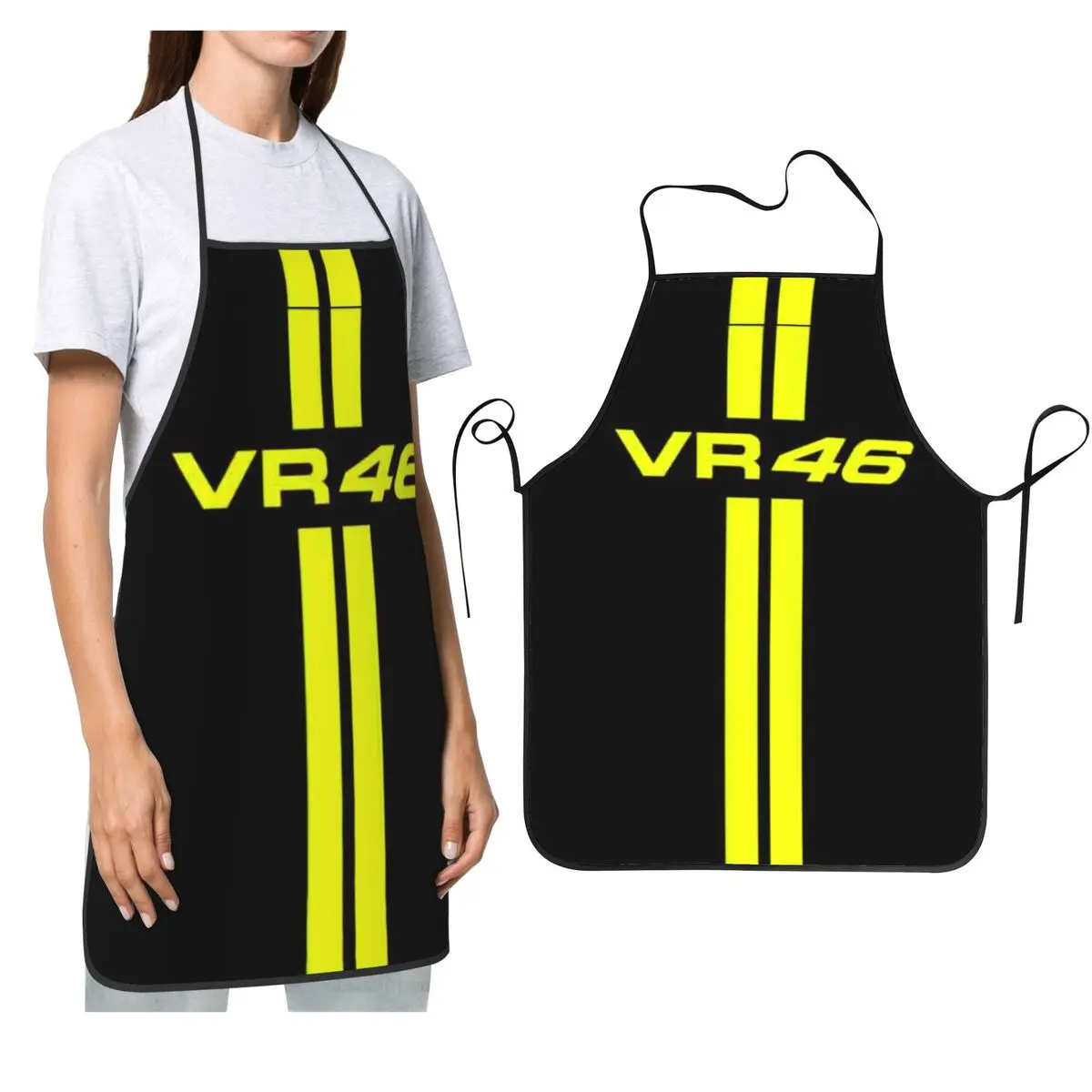 Moto-Gp Rossi-Race motocicleta Motocross Vr 46 delantal Chef cocina hornear Tablier babero impermeable limpieza de cocina delantal