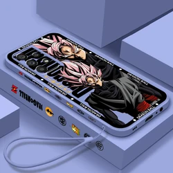 D-Dragon Ball Goku corda sinistra liquida nera per Samsung A53 A52 S A33 A32 A51 A71 A21S A13 A73 A50 A72 A23 A12 5G custodia per telefono