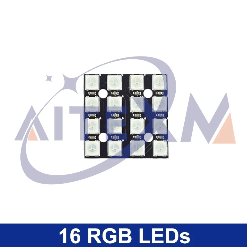 WS2812 وحدة 5050 RGB 4x4 8x8 16x16 4/16/25/36/40/64/81/100/256 LED مصفوفة مدمجة كاملة الألوان القيادة اللون مصباح YANXD