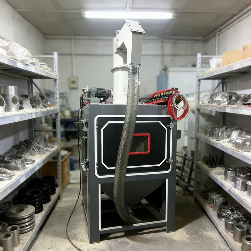Customized Turntable Sandblasting Cabinet Rotary Sand Blaster Sandblast Machine for Metal Surface Finishing Derusting Polishing