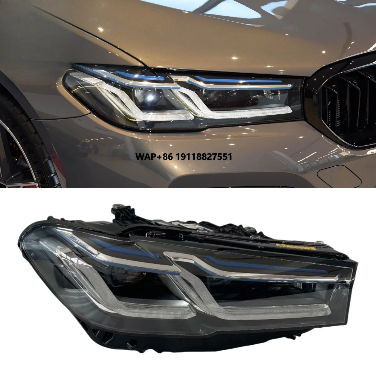 

For G30 Lci Headlight 2021-2024 5 Series G30 G38 540i F90 M5 Original Headlamp LED Daytime Running Lights