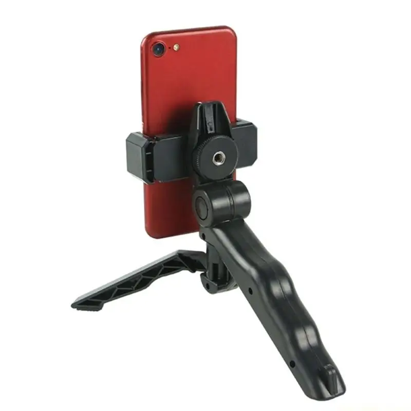 

F62C Desk Tripod for Camera and Phone Phone Holder Action Camera Adapter Stable Grip