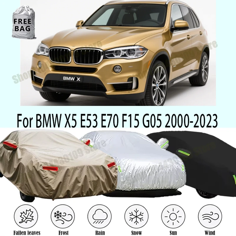

For BMW X5 E53 E70 F15 G05 Car Cover Outdoor Protection Covers Snow Sunshade Waterproof Dustproof Exterior UV Car Accessories