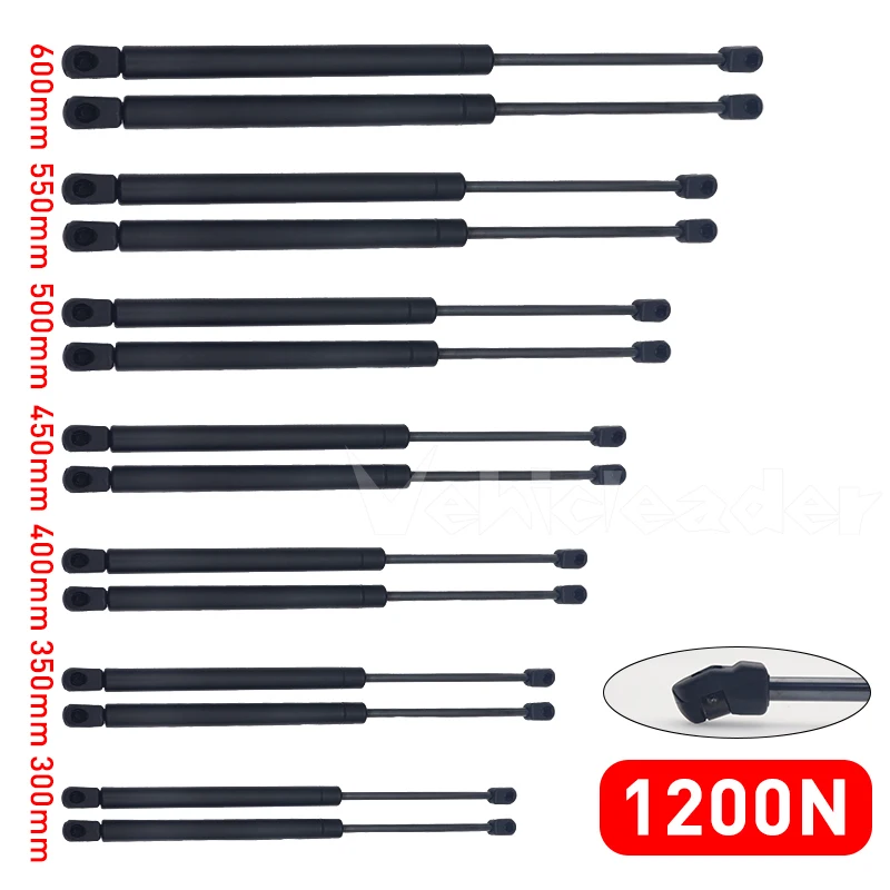 2pcs 1200N 300/350/400/450/500/550/600mm Car Gas Struts Spring Shocks Lift Supports RV Windows Storage Damper Camper Back Window