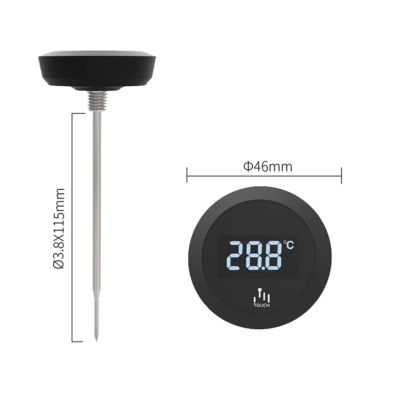 0 do 100 ℃   Termometr z ekranem dotykowym do dzbanka do kawy dzbanek do spieniania mleka profesjonalna kawiarnia kuchnia pomiar temperatury