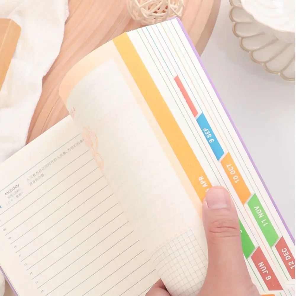Thicken 2025 A5 Agenda Notebook To Do List PU 2025 Planner Notebook Daily Journal Schedule Planner Notepad School Office
