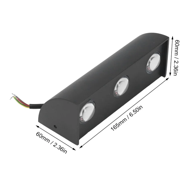 LED Wall Lights 3 LED 3W Glareless Soft Warm Light IP65 Waterproof Durable Aluminium Modern Design Outdoor Wall Lights